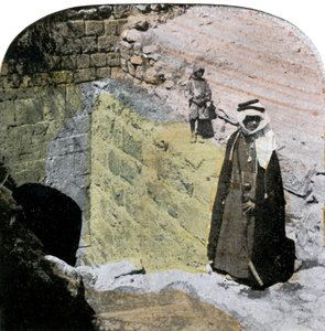 Eingang zum Jungfrauenbrunnen, Jerusalem, Israel, spätes 19. Jahrhundert von Unbekannt