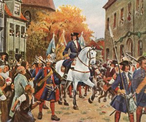 Einzug von Prinz Leopold I. in Dessau nach dem Spanischen Erbfolgekrieg, 1712 von Unbekannt