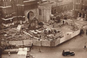 Errichtung des Anbaus an die Westminster Abbey im Vorfeld der Krönung von König Georg VI., 1937