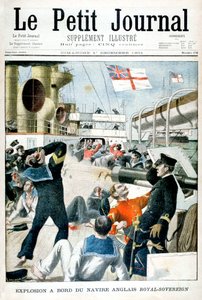 Explosion an Bord des britischen Kriegsschiffs HMS Royal Sovereign, 1901 von Unbekannt