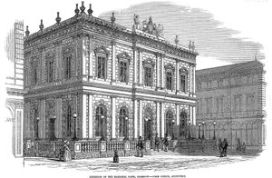 Außenansicht der Nationalbank, Glasgow, Schottland, um 1850 von Unbekannt