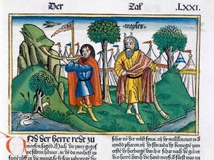 Faksimile-Kopie von Numeri 2, die Lageraufstellungen der Israeliten