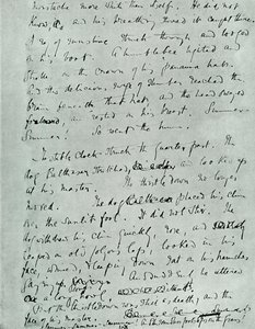 Faksimile-Seite des Manuskripts für Indian Summer of a Forsyte, von John Galsworthy, 1918, 1928