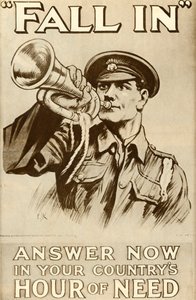 Fall In: Antwortet jetzt in der Stunde der Not eures Landes, 1915 von Unbekannt