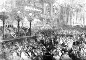 Kostümball im neuen Grand Opera House, Paris, zugunsten der Armen, 1875 von Unbekannt