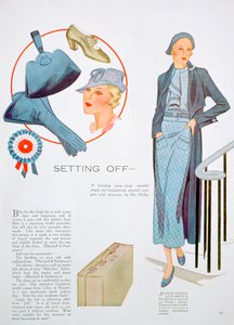 Modeillustration, 1935 von Unbekannt
