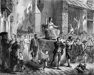 Fest der Vernunft, Paris, 1793, 1882-1884 von Unbekannt