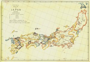 Feudalkarte von Japan vor Sekigahara, 1903