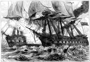 Kampf zwischen USS Chesapeake und HMS Shannon von Unbekannt