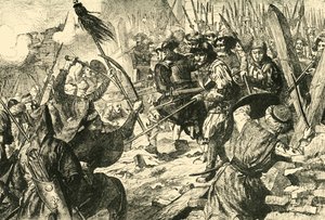 Letzter Angriff der Türken bei ihrer ersten Belagerung von Wien 1529, 1890 von Unbekannt