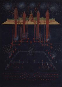 Feuerwerk und Beleuchtung am 10. Februar 1742, Mitte des 18. Jahrhunderts von Unbekannt