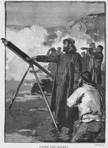 Die Rakete abfeuern, ca. 1880 von Unbekannt
