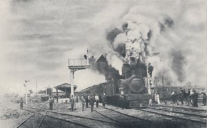 Erster Zug der Interkolonialen Eisenbahn verlässt Kalgoorlie, 1923