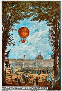 Erste Luftfahrt von Charles und Robert, Paris, Frankreich, 1783, 1890er Jahre von Unbekannt
