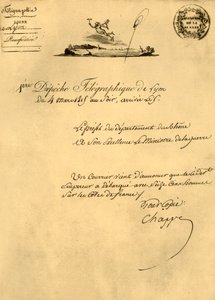 Erste Telegraphenmeldung aus Lyon, 4. März 1815, 1921 von Unbekannt