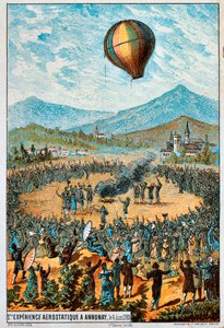 Erster Testflug eines Heißluftballons in Annonay, Frankreich, 4. Juni 1783, 1890er Jahre