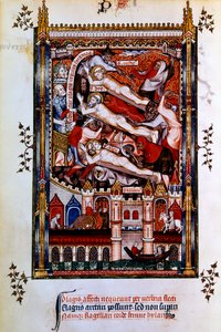 Geißelung von St. Denis, St. Rusticus und St. Eleutherius, 1317 von Unbekannt