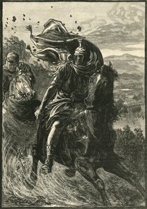 Flucht von Pompeius vom Schlachtfeld von Pharsalos, 1890 von Unbekannt