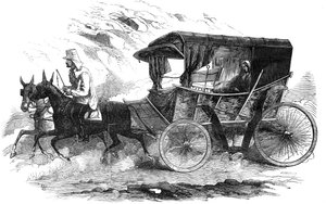Florence Nightingale in ihrer Kutsche auf der Krim, 1856 von Unbekannt