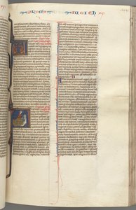 Fol. 194r, Judith, historiierte Initiale A, Judith enthauptet Holofernes, um 1275-1300 von Unbekannt