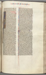 Fol. 365r, Zacharias, historiierte Initiale I, Zacharias mit einer Schriftrolle, ca. 1275-1300 von Unbekannt