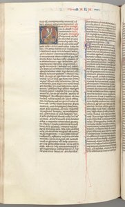Fol. 368v, Malachi, historiierte Initiale O, Malachi sitzt mit einer Schriftrolle, ca. 1275-1300 von Unbekannt