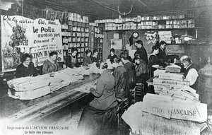 Faltmaschinenraum, Druckerei der Zeitung L