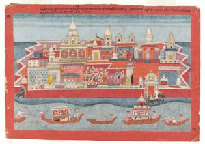 Folio aus einer Bhagavata Purana Serie, ca. 1775-1800 von Unbekannt
