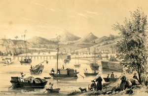 Foo Choo Foo, einer der fünf Häfen, die durch den letzten Vertrag für den britischen Handel geöffnet wurden, 1847 von Unbekannt