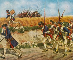 Erzwungener Marsch von Friedrichs Truppen von Mähren nach Küstrin, 1758 von Unbekannt