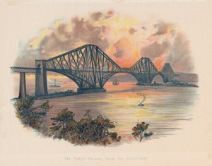 Forth Railway Bridge von Südosten, Schottland, um 1895 von Unbekannt