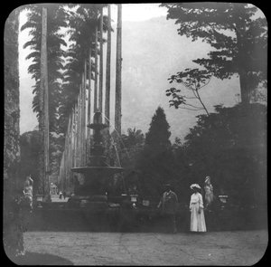 Brunnen der Musen, Botanischer Garten Rio de Janeiro, Brasilien, spätes 19. oder frühes 20. Jahrhundert von Unbekannt