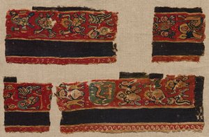 Vier Fragmente der Clavi einer Tunika, 400-600 von Unbekannt