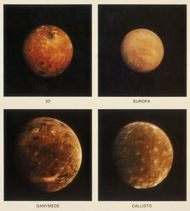 Vier Monde des Jupiter. Io, Europa, Ganymed und Kallisto, 1979 von Unbekannt