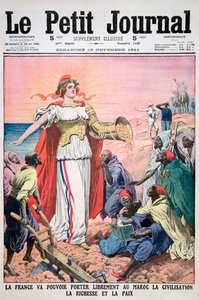 Frankreich bringt Zivilisation, Wohlstand und Frieden nach Marokko, 19. November 1911 von Unbekannt