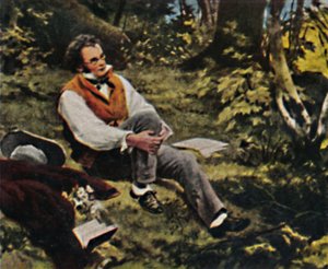 Franz Schubert 1797-1828 - Gemälde von J. Schmid, 1934