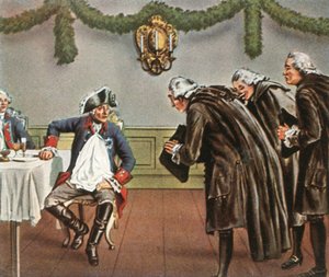 Friedrich der Große und die Männer von Greiffenberg, 1784, 1936 von Unbekannt