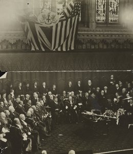 Freiheit der Stadt London verliehen an Theodore Roosevelt in der Guildhall, London