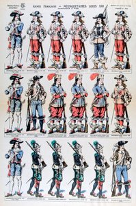 Französische Armee, Musketiere von Ludwig XIII., 17. Jahrhundert, 19. Jahrhundert