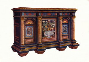 Französisches Kabinett für architektonisches Design, um 1792, 1905