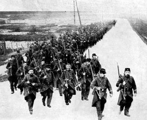 Französische Infanterie, Verstärkungen für die Alliierten, Erster Weltkrieg, 1914