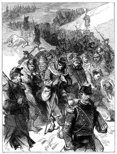 Französischer Rückzug in die Schweiz, 30. Januar-1. Februar 1871 um 1880