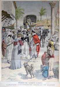 Französische Lehrer besuchen Algerien während der Schulferien, 1903