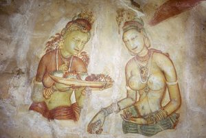 Fresko, Damen von Sigiriya, Sri Lanka von Unbekannt