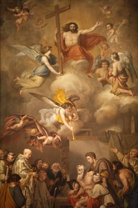 Fresko in der San Jeronimo Kirche, Madrid, Spanien