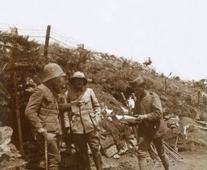 Frontlinie in Richtung Monastir, Serbien, um 1916