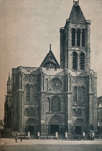 Vorderseite der Abteikirche von Saint Denis, die Begräbnisstätte der französischen Könige, ca. 1906, 1907 von Unbekannt