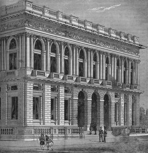 Vorderseite des Army and Navy Club, Westminster, London, ca. 1870-1878 von Unbekannt