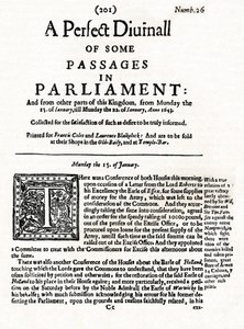 Titelseite von A Perfect Diurnall of Some Passages in Parliament, 1643, 1905