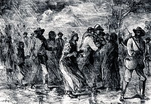 Flüchtige Sklaven fliehen von Maryland nach Delaware über die Underground Railroad, 1850-1851 von Unbekannt